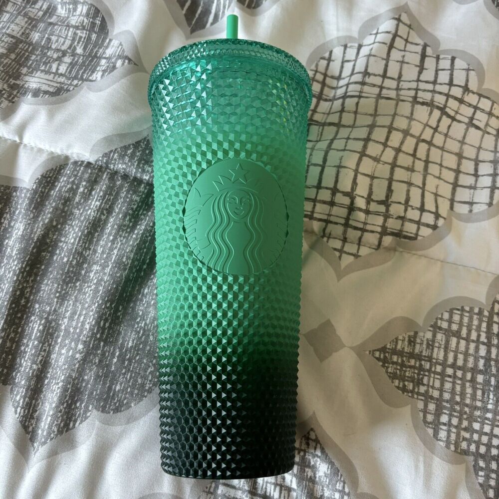 Starbucks Holiday Teal Mint Cold Cup Tumbler - Green